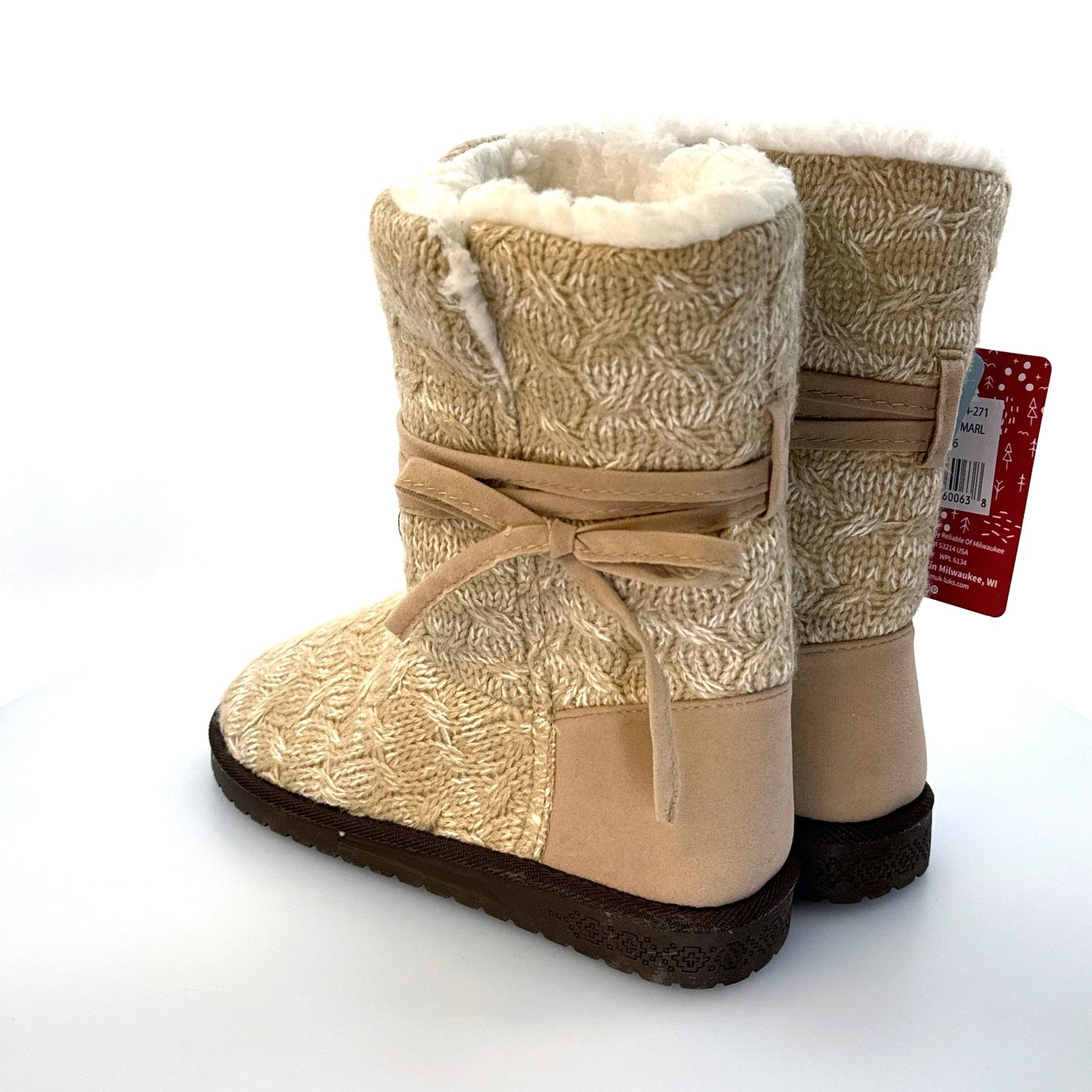 Muk Luks Essentials | Womens Clementine Boot | Color: Beige/Fawn Marl | Size: 6 | NWT