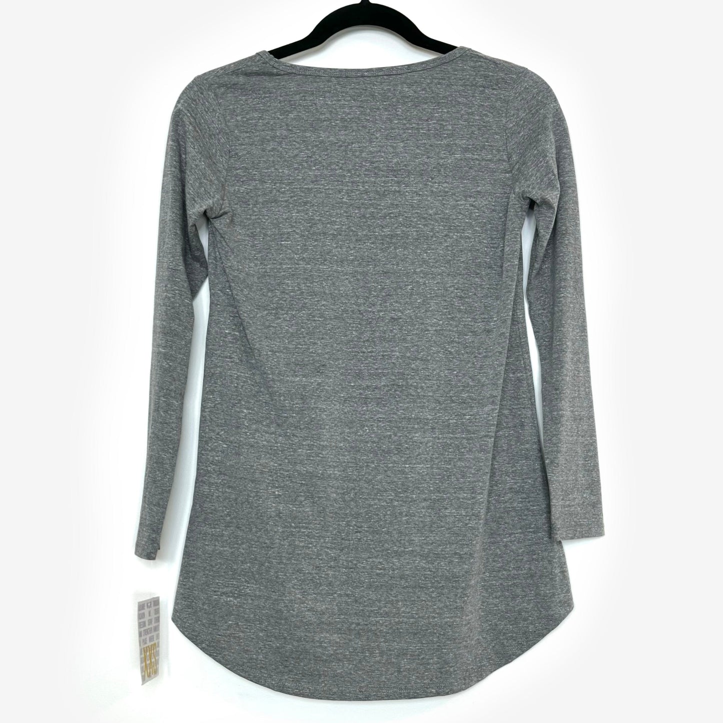 LuLaRoe Vault | Lynnae High-Low L/s Top | Size: XXS (00-0) | Gray | Heathered | NWT