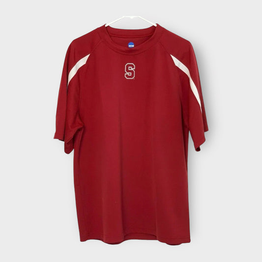 NCAA Stanford Cardinal Performance T-Shirt - Red/White - Size XL - Lightweight Polyester - Pre-Owned