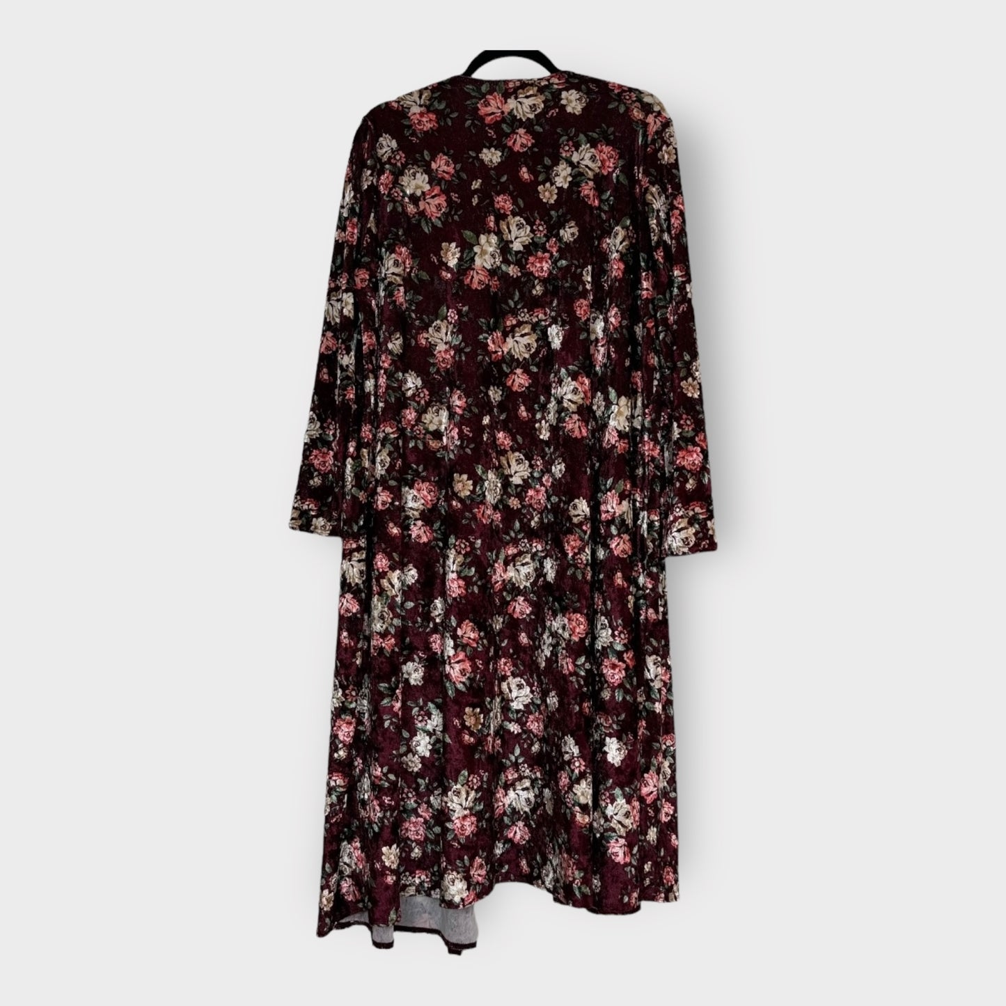 LuLaRoe Sarah Cardigan Sweater | L (14-16) | Merlot Floral | NWT