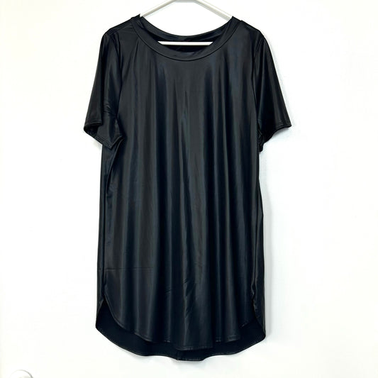 Blush | Womens PU S/s Mini-Dress | Color: Black | Size: L* | Pre-Owned