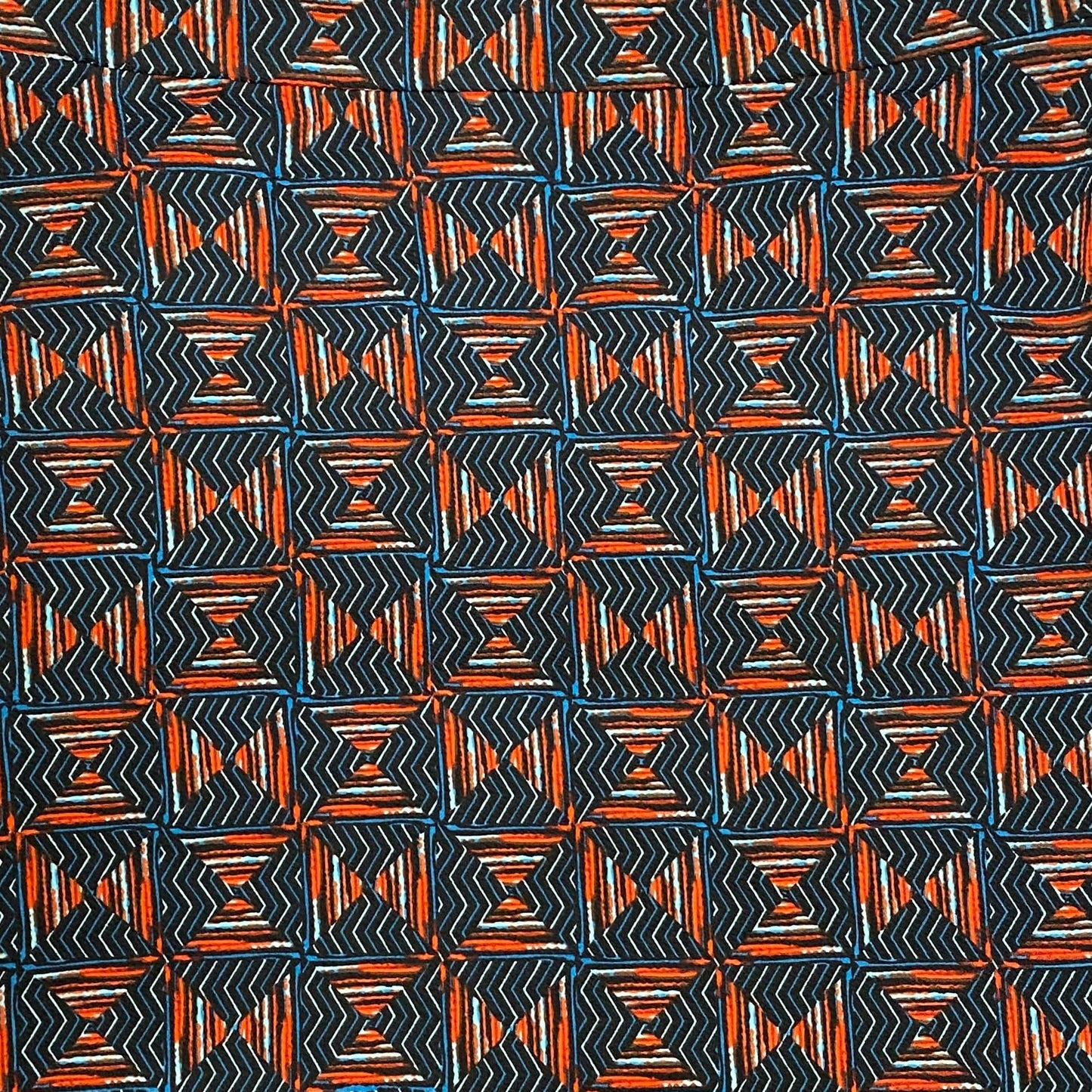 LuLaRoe Womens XL Orange/Blue/Black Geometric Zigzag Print Cassie Skirt NWT*