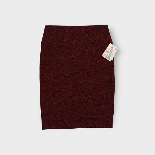 LuLaRoe Cassie Pencil Skirt | M (10-12) | Burnt Orange Geometric | NWT