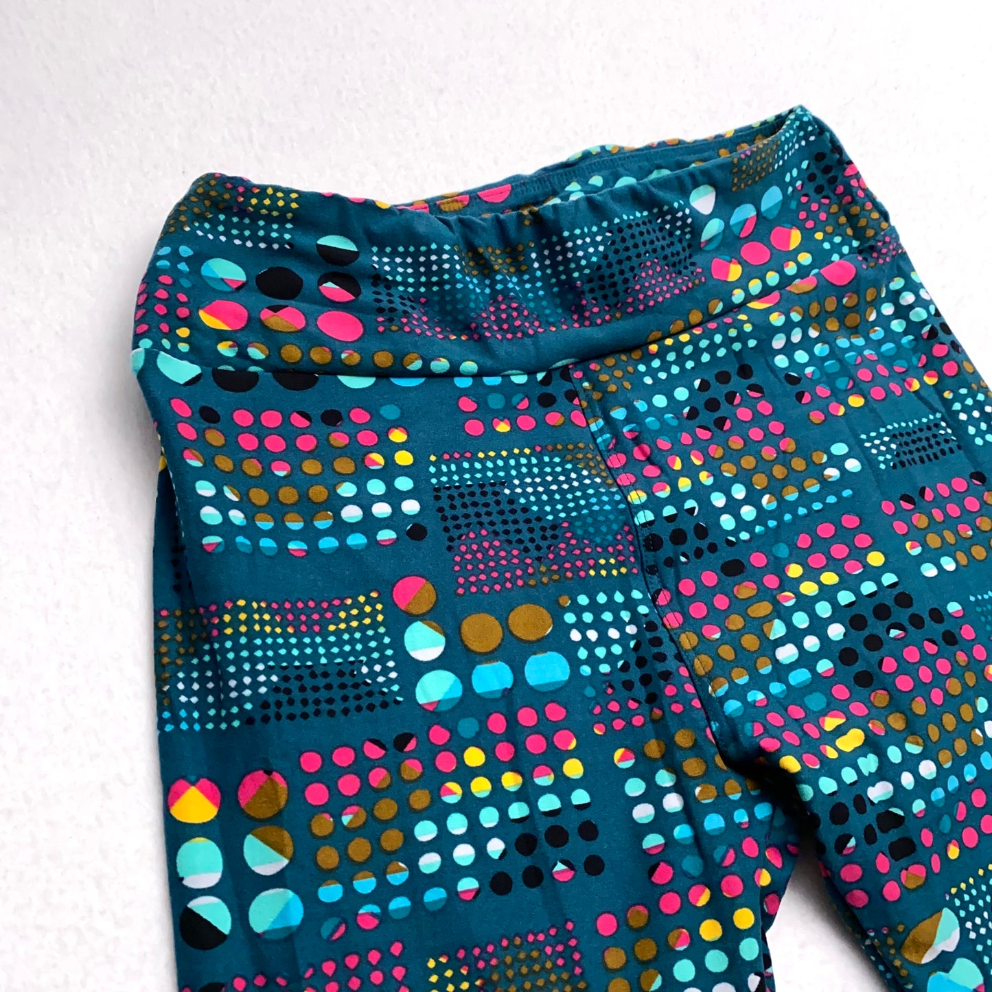 LuLaRoe Leggings | OS (2-10) | Teal/Multicolor Geometric Dots Print | New