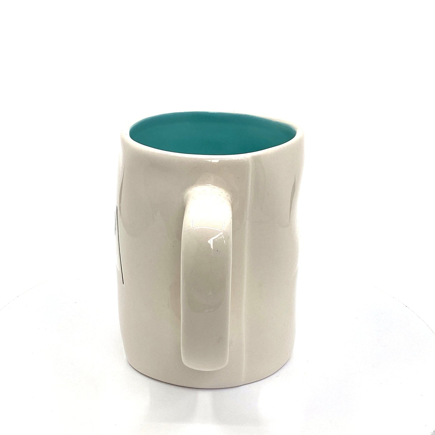 Rae Dunn Artisan Collection ‘SWIM’ Large Letter White/Blue Coffee Cup Mug By Magenta