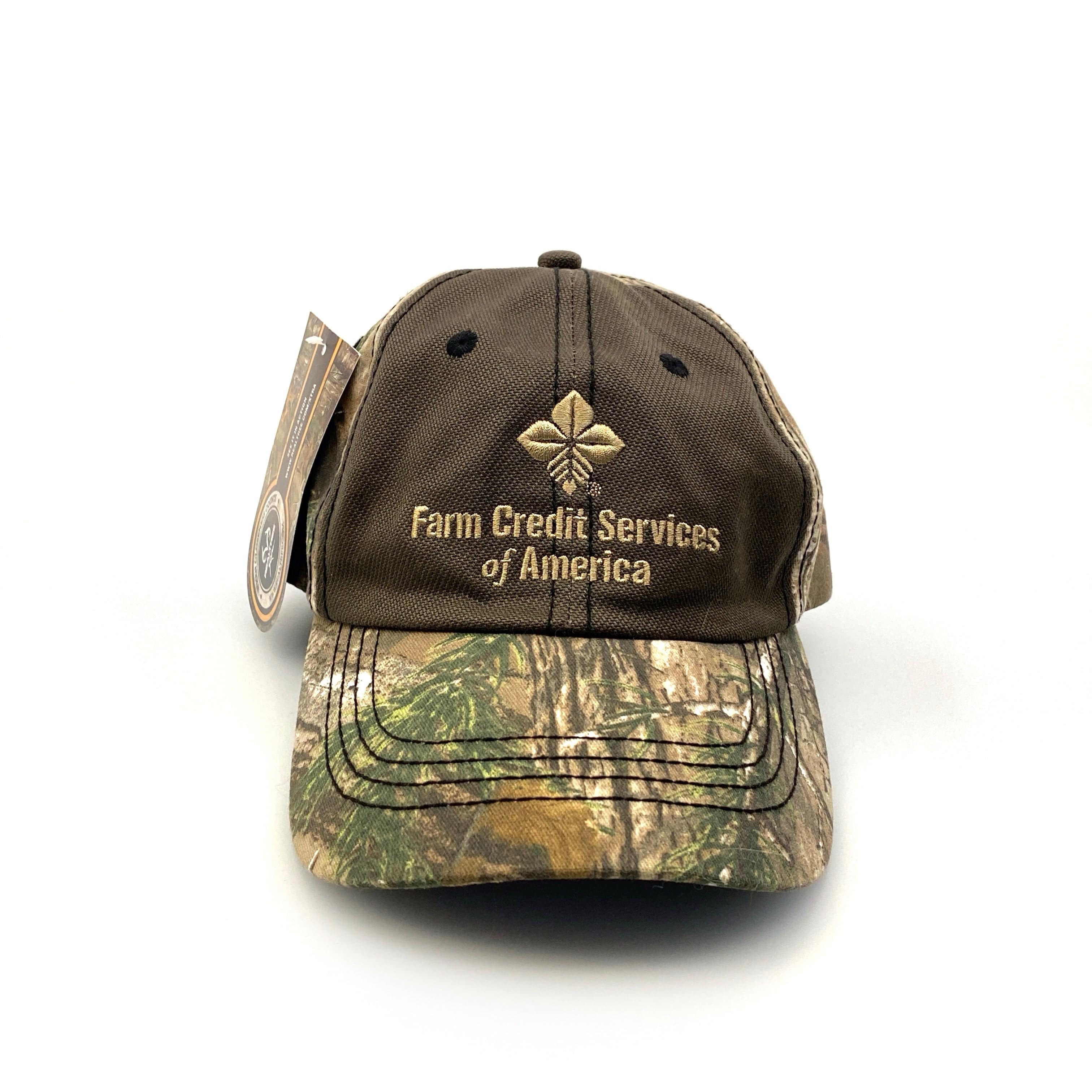 Farm Credit Services of America Hat Brown Camo Adjustable Hook