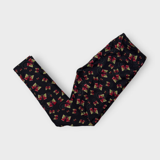 LuLaRoe Leggings | TC (12-18) | Black Butterfly Print | Soft Stretchy | New