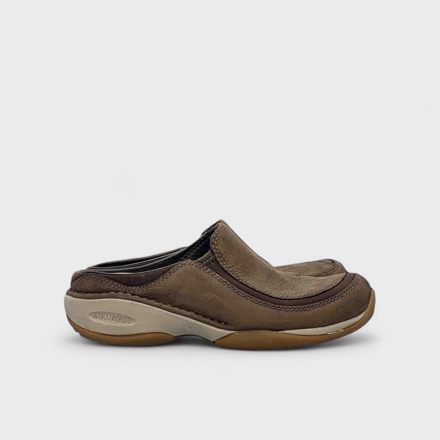 Merrell Womens Slip-On Leather Walking Shoes | Size 6 | Brown | Comfortable Casual Footwear