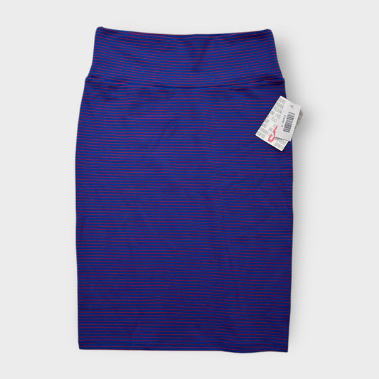 LuLaRoe Cassie Pencil Skirt - Royal Blue/Red Microstripe - Women's S (6-8) - NWT