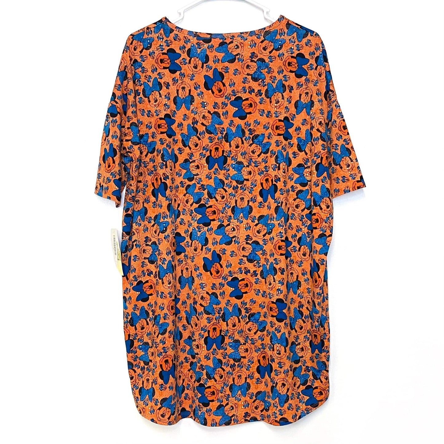 LuLaRoe Disney | ‘Minnie Mouse’ Pattern Irma S/s Tunic Top | Color: Blue/Orange | Size: M | NWT