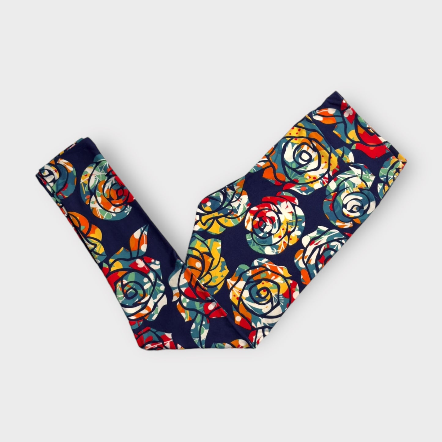 LuLaRoe Leggings | TC (12-18) | Dark Blue/Multicolor Floral | New