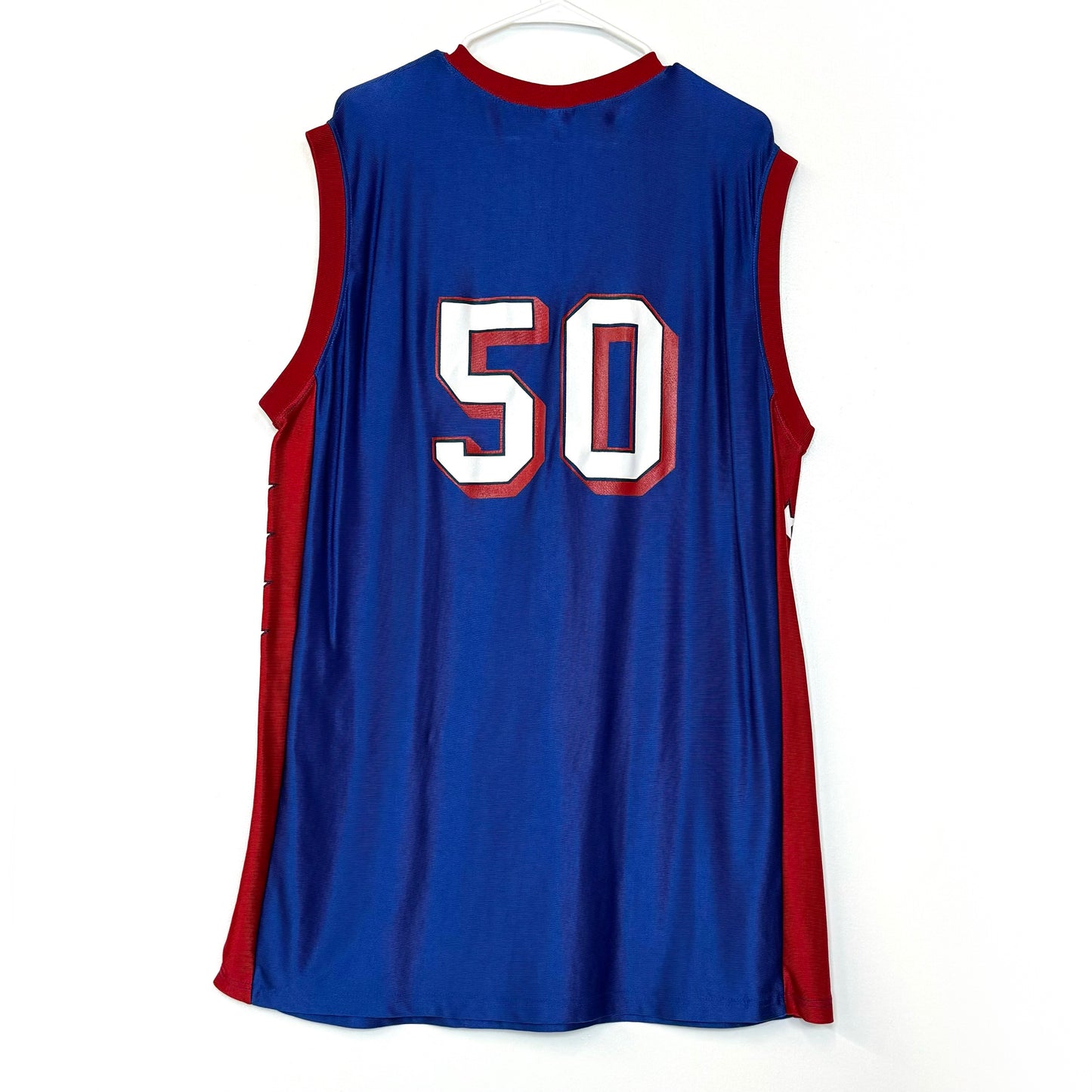 Nebraska All-Stars | Mens Basketball Jersey #50 | Color: Blue/Red | Size: 50 (+4” Extra Length) | GUC