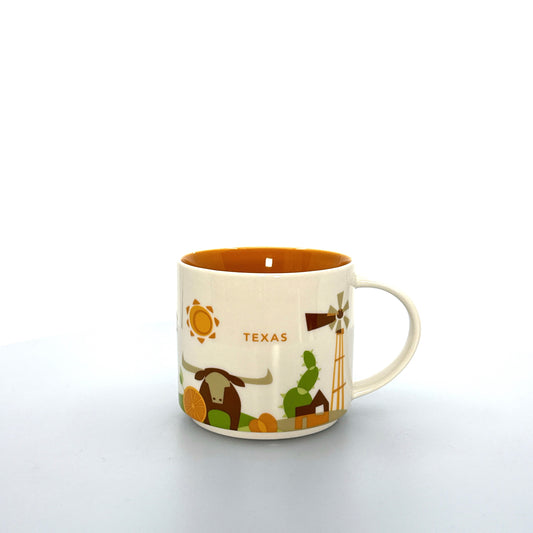 2017 Starbucks Texas YOU ARE HERE Coffee Mug 14oz Collectors Cup EUC
