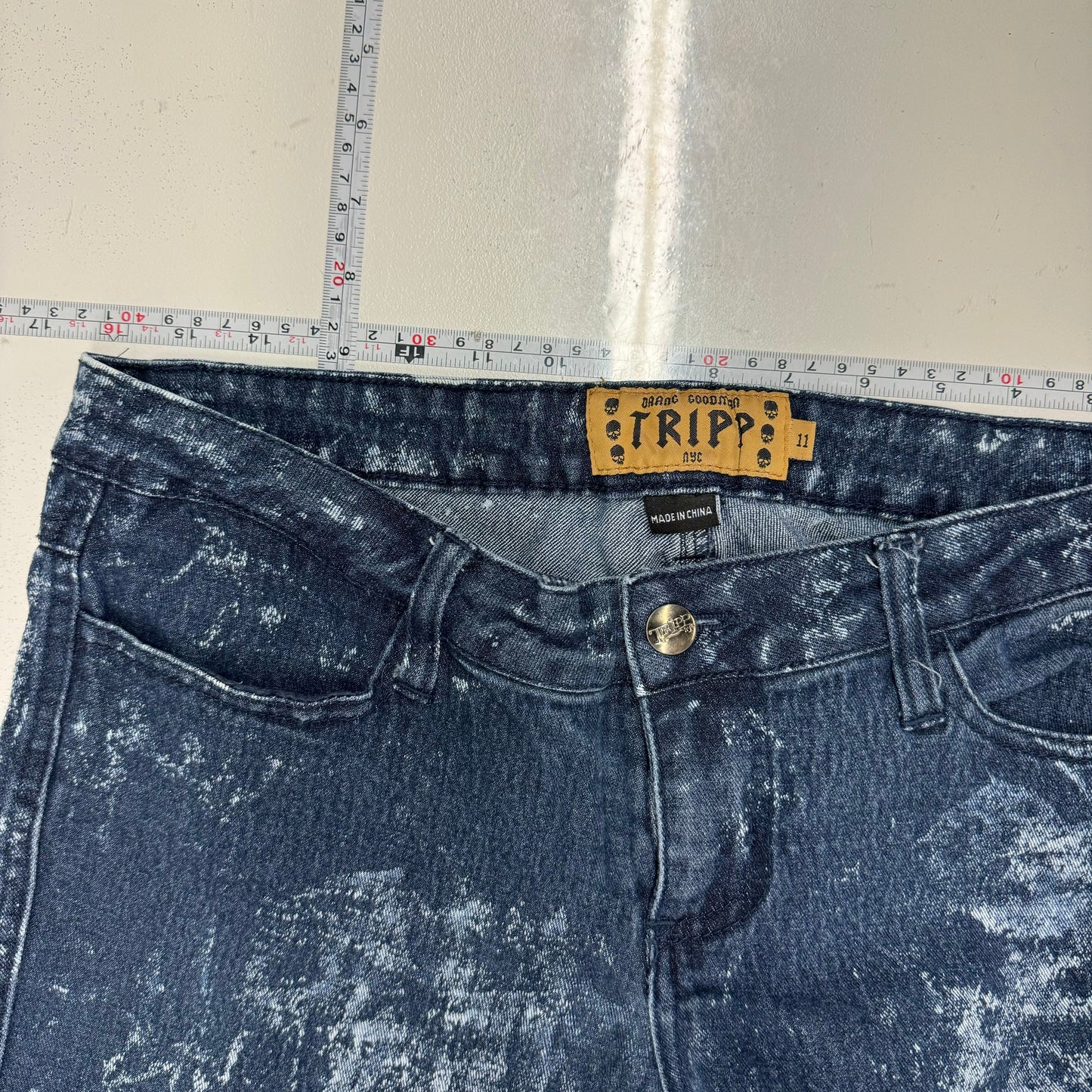TRIPP NYC | Misses Acid-Washed Denim Skinny Jeans | Color: Blue | Size: 11