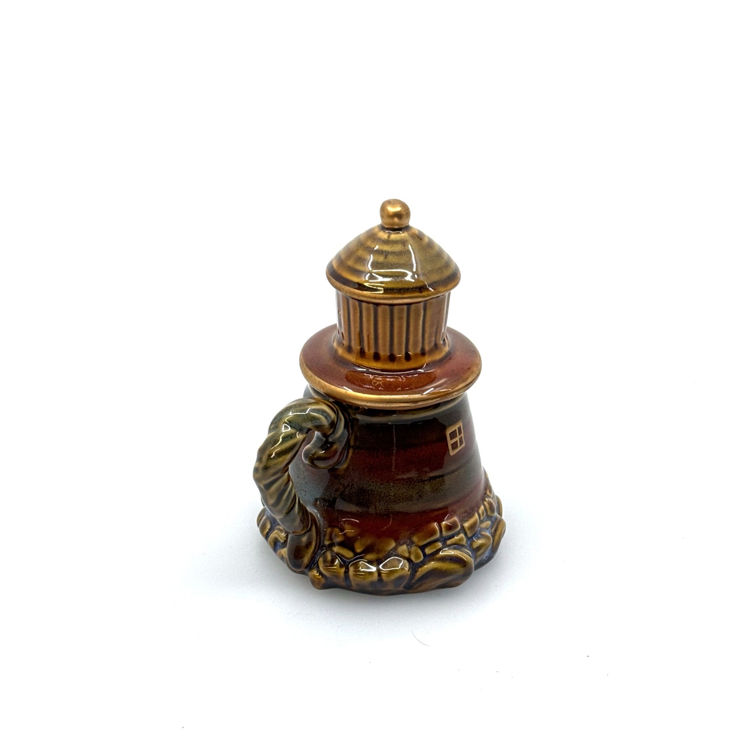 Collectible | Miniature Lighthouse Teapot | Color: Brown | Vintage