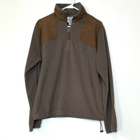 Ducks Unlimited | Mens Fleece Quarter-Zip Pullover | Color: Brown | Size: M | EUC