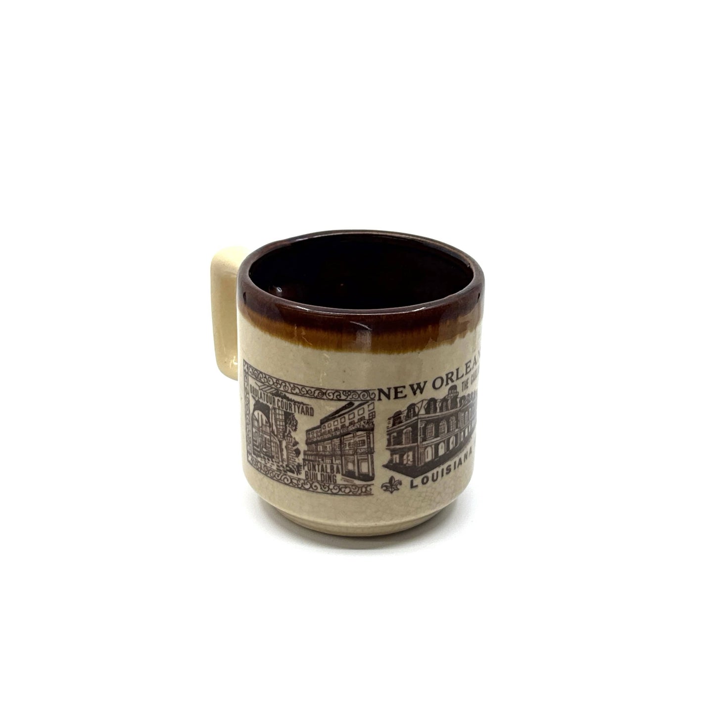 New Orleans Louisiana | Ceramic Speckled Campfire Coffee Cup Mug | 10 fl oz | Brown/Beige