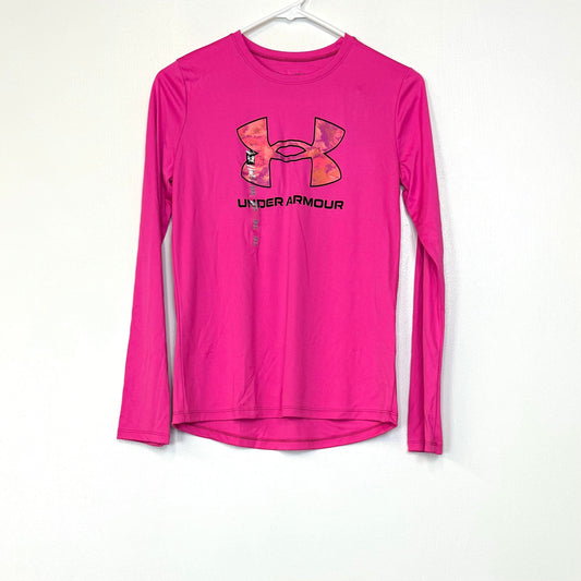 Under Armour | Girl’s Tech Big Logo Printed Loose L/s T-Shirt | Color: Pink | Size: YLG | NWT