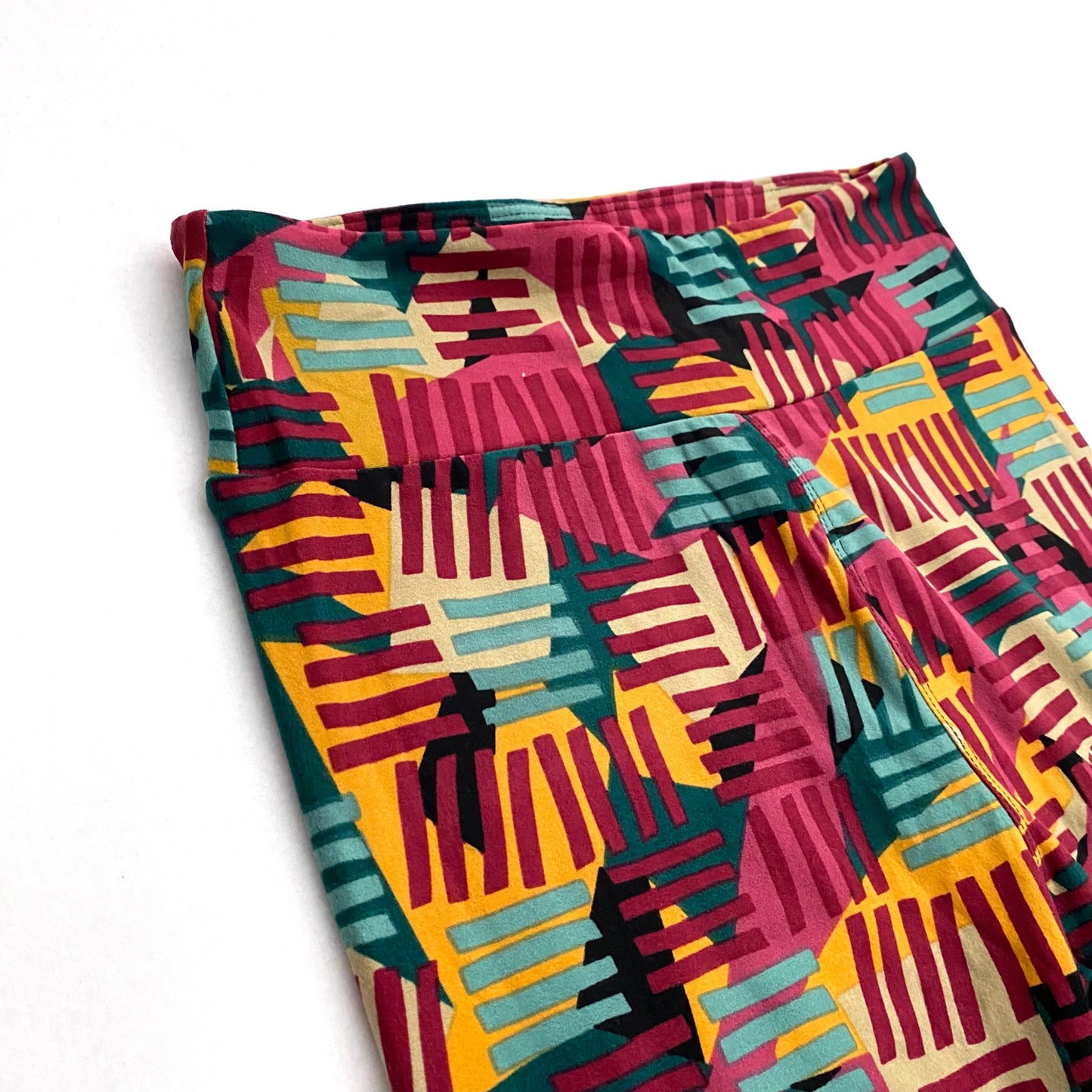 LuLaRoe Leggings | OS (2-10) | Multicolor Abstract Stripes | Buttery Soft | New