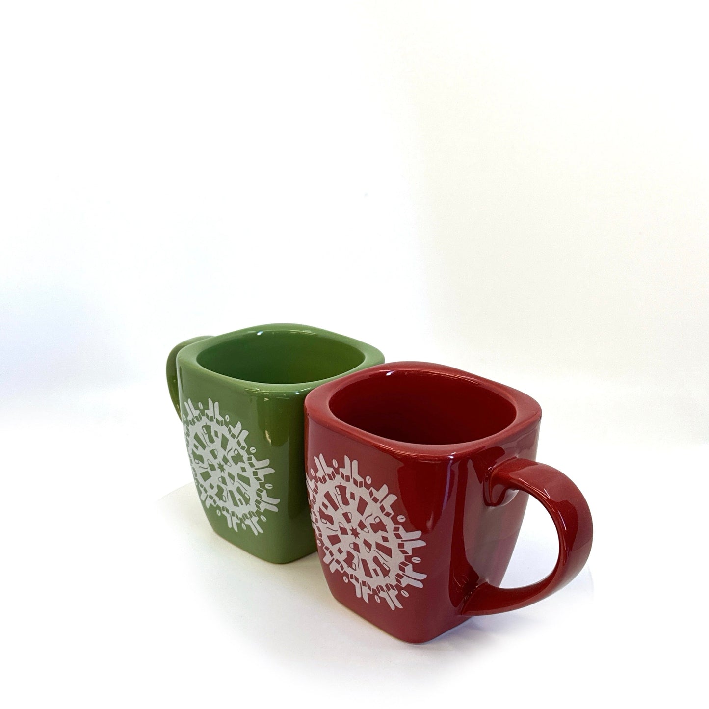 Starbucks | Couples Set Ceramic Christmas 2004 Mugs | Color: Green/Red | Size: 12 fl oz | VINTAGE