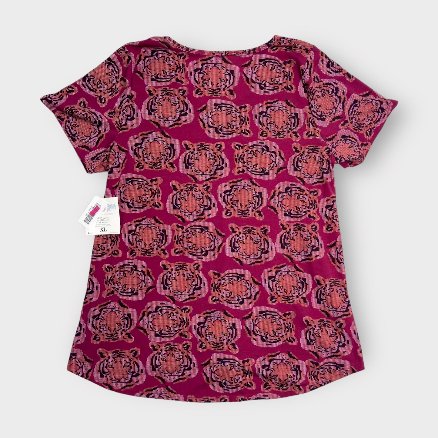 LuLaRoe Classic T S/s Top | XL | Purple Bengal Tiger Pattern | NWT