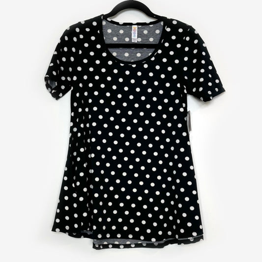 LuLaRoe Vault | Perfect T Swing Top | Size: XXS (0-6) | Color: Black/White | Polka Dot | NWT