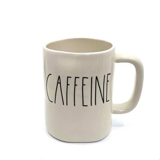 Rae Dunn Artisan Collection ‘CAFFEINE’ Large Letter White Coffee Cup Mug By Magenta