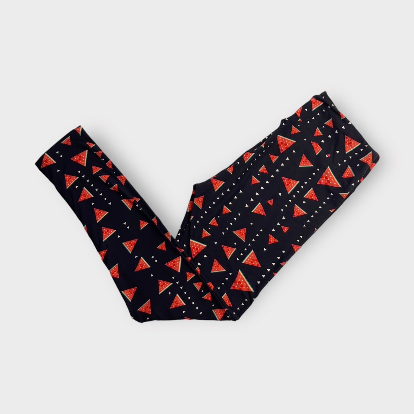 LuLaRoe Leggings | TC (12-18) | Black/Red Watermelon Slice Print | New