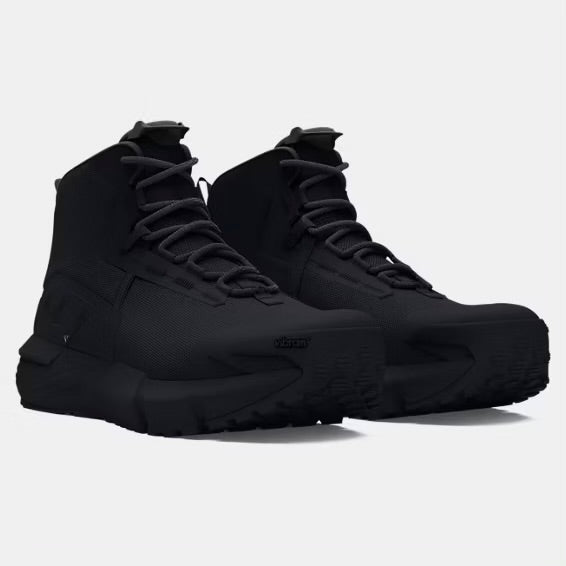 Under Armour Men’s UA Valsetz Mid Tactical Boots | Multiple Sizes | Black/Jet Gray | Lightweight Leather/Textile | New