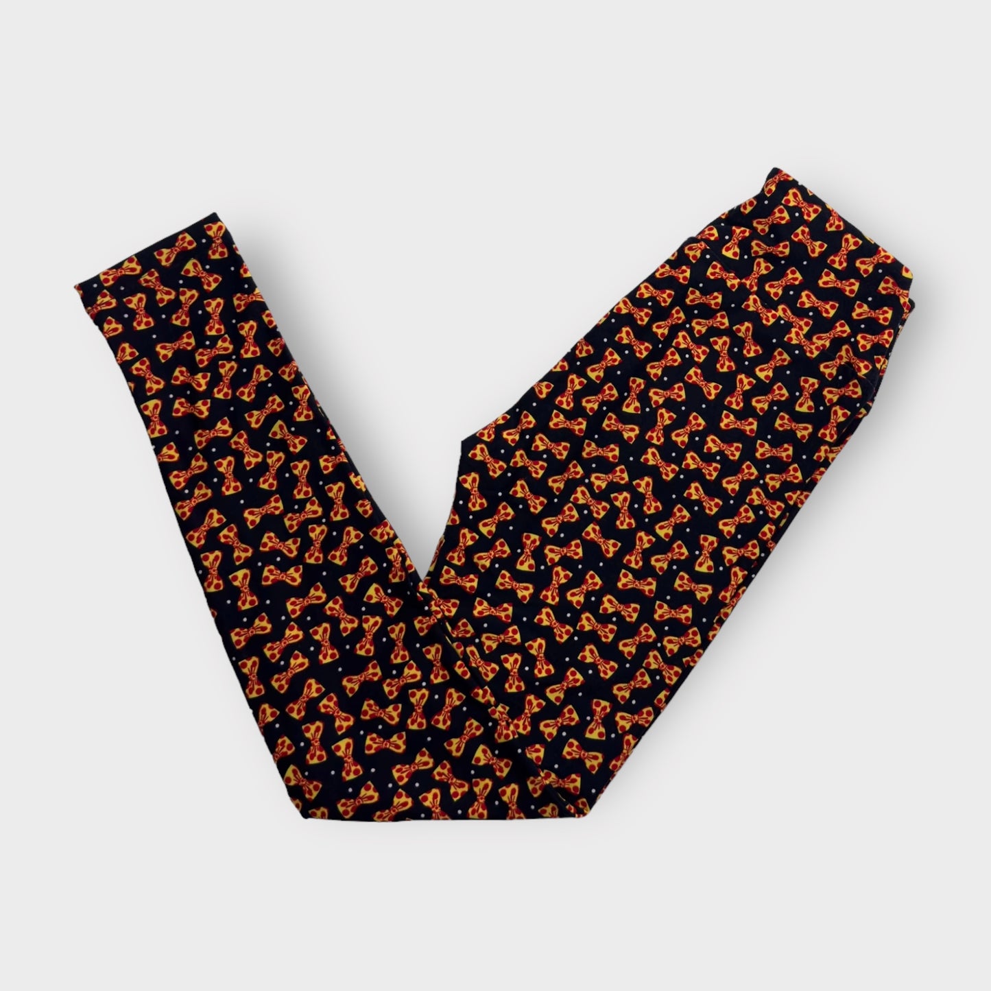 LuLaRoe Leggings | OS (2-10) | Black/Yellow Bowties | Buttery Soft | New