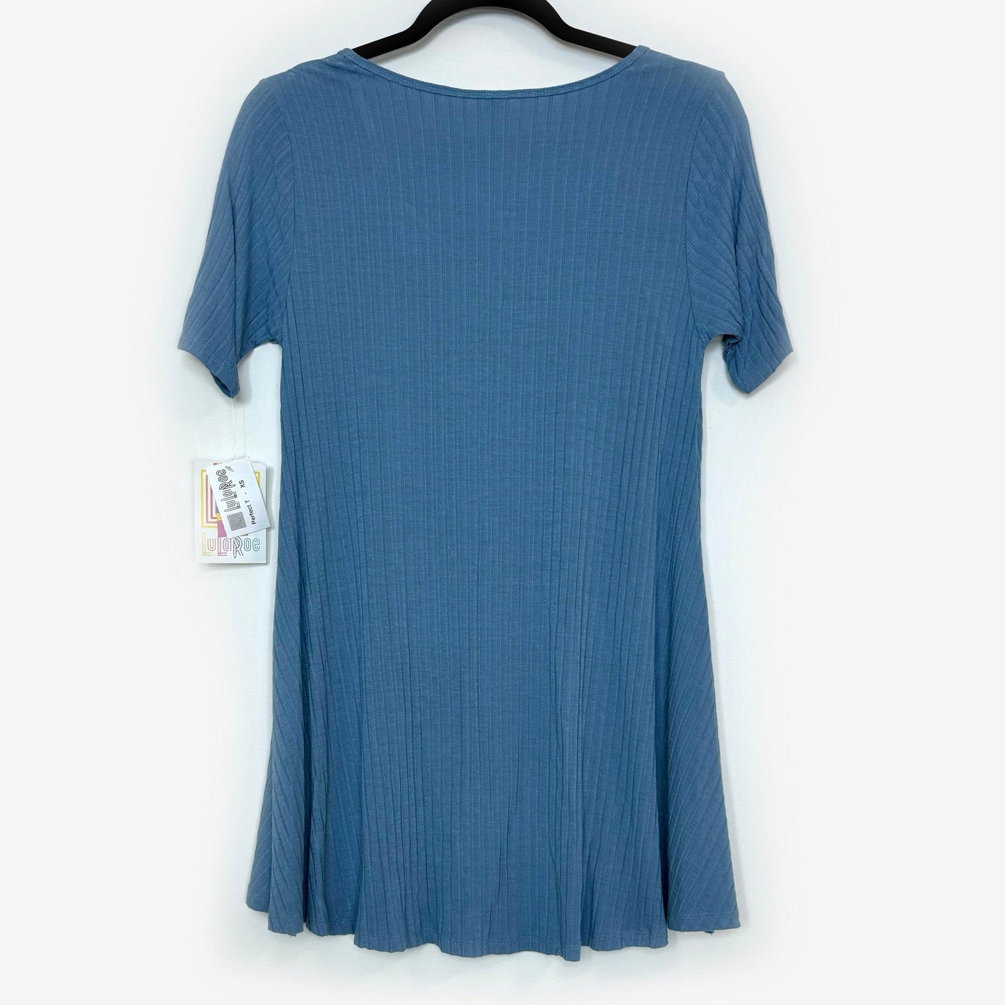 LuLaRoe Vault | Perfect T Swing Top | Size: XS (4-10) | Color: Blue | Ribbed | NWT