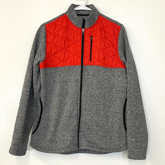 ZYIA Active Red & Gray Zip-Up Performance Jacket - Size XL
