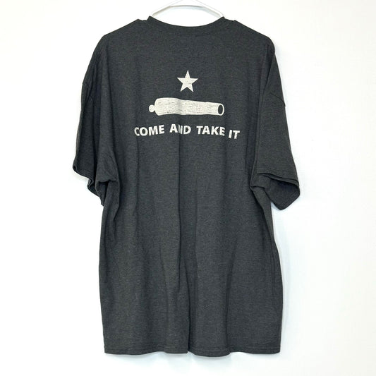 COME AND TAKE IT | Mens Graphic T-Shirt | Color: Gray | Size: 2XL | GUC