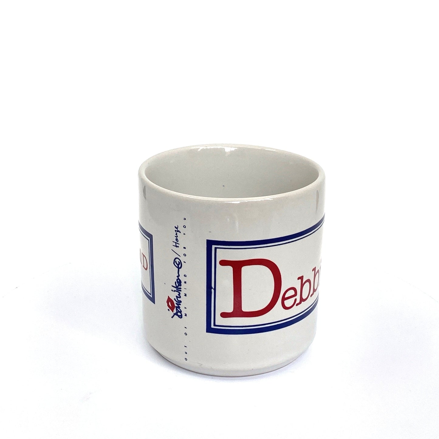 ‘Debbie with a capital D’ White Ceramic Personalized Coffee Cup 14 Fl Oz