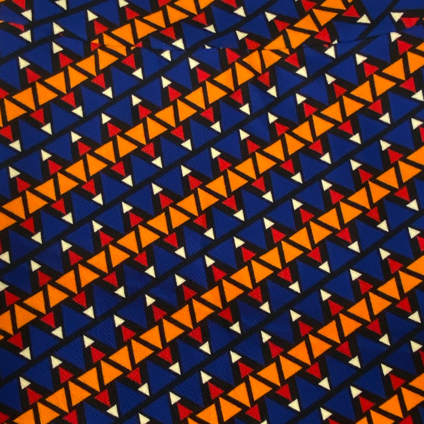 LuLaRoe Womens XS Blue/Red/Orange Triangle Wax Print Cassie Skirt NWT*