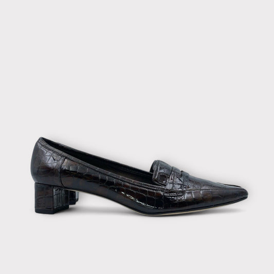 VANELi Shoes - Womens Patent Leather “Helyet” Heels | 9.5N | Tmoro Brown | Croc Embossed Pumps | New in Box