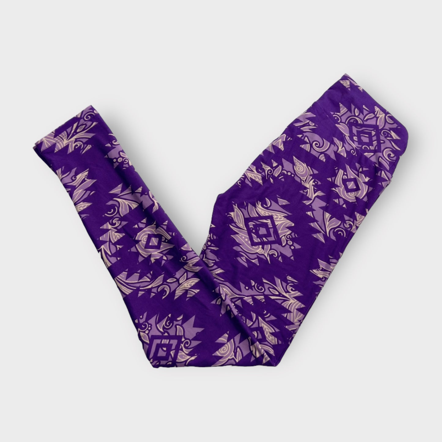 LuLaRoe Leggings | OS (2-10) | Purple Southwestern Print | Buttery Soft | New