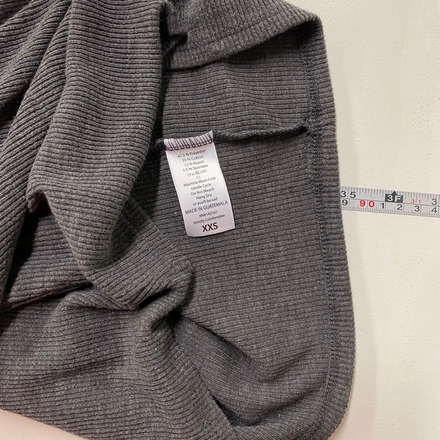 LuLaRoe Womens XXS Charcoal Gray Ribbed Julia Shift Dress Scoop Neck ½ Sleeves NWT