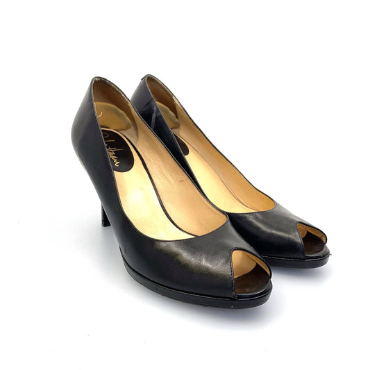 Cole Haan | Open-Toe Pumps Heels Shoes | Color: Black | Size: 8.5 AA Black | Pre-Owned