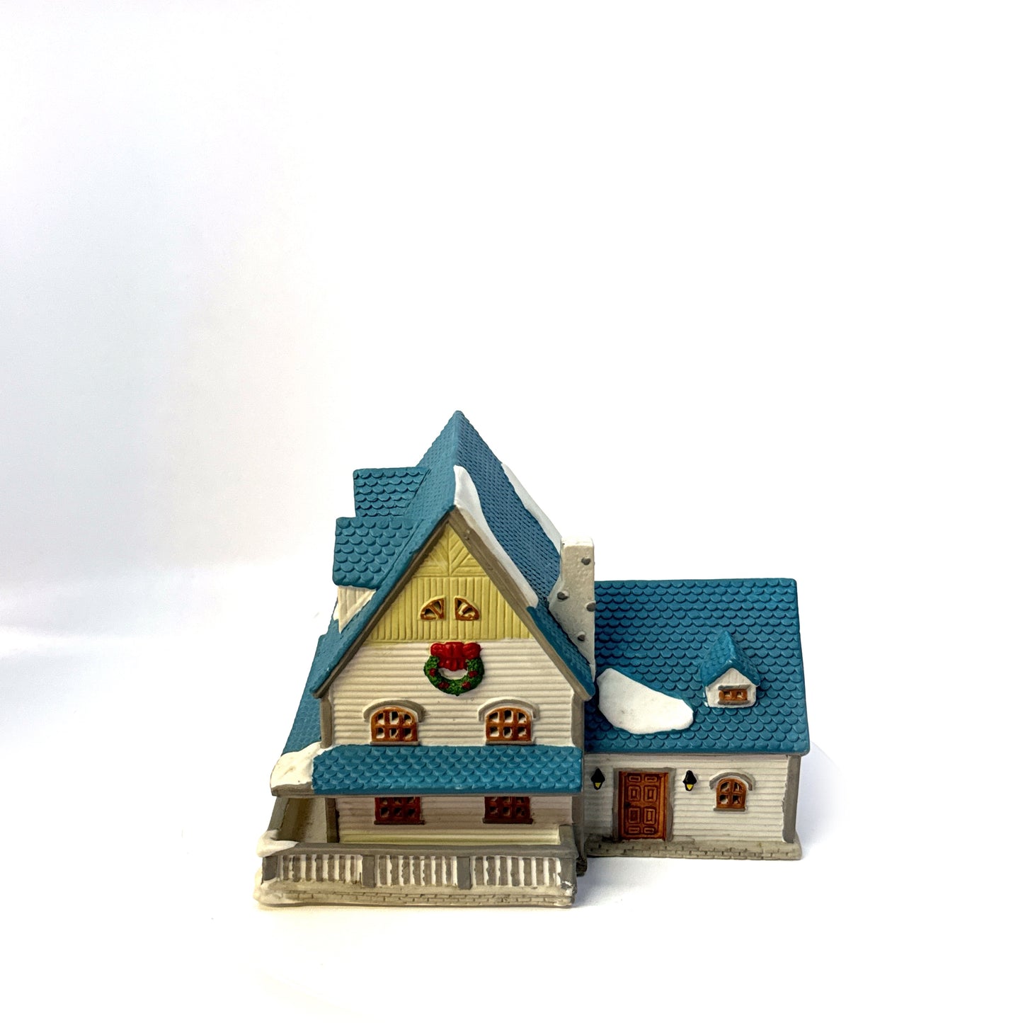 Lemax Dickensvale | Porcelain Lighted House, Blue Roof | 1995 | EUC Retired