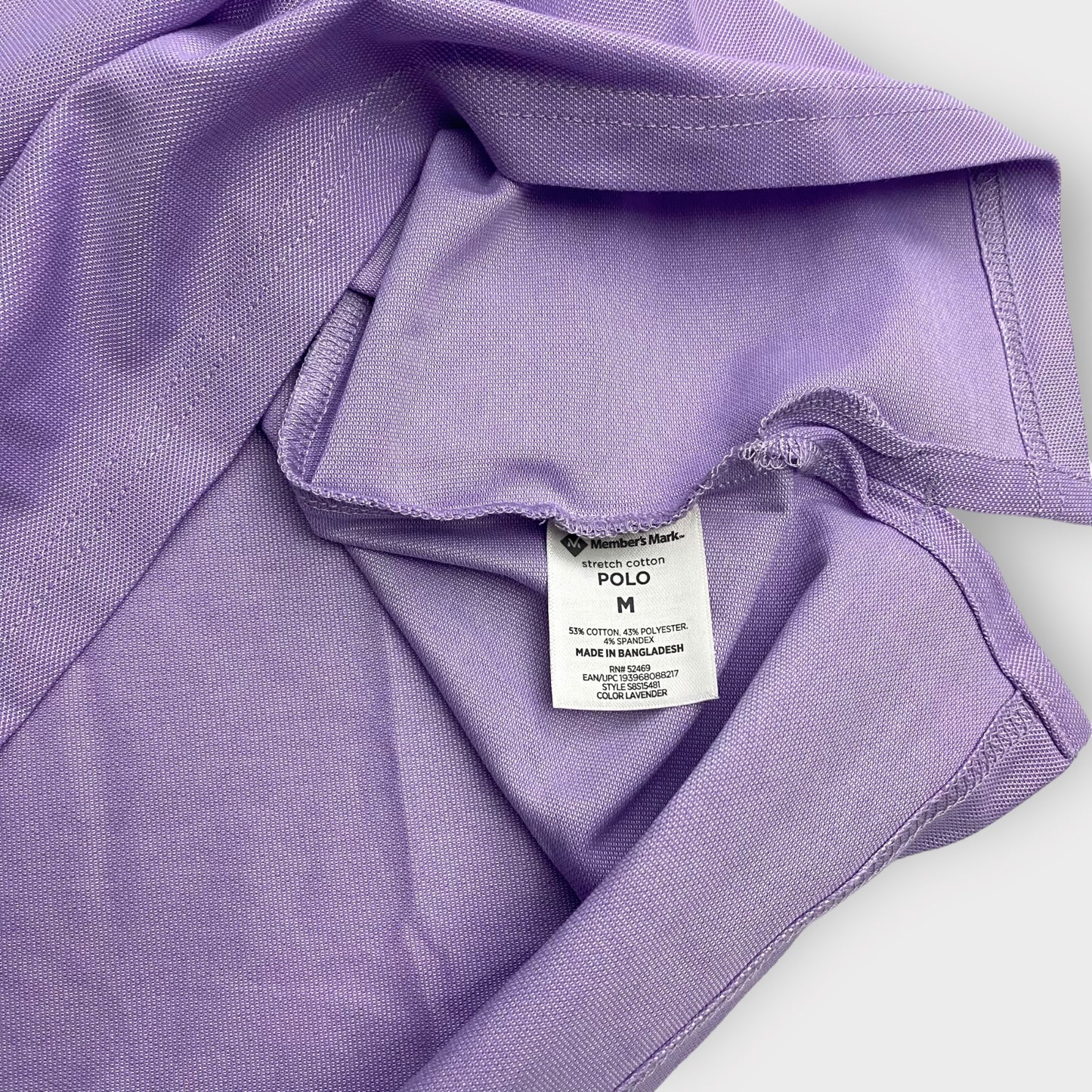 Members Mark Mens S/s Polo | M | Violet Purple | NWT