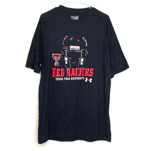 Under Armour Mens Size XL Loose Texas Tech Red Raiders Football T-Shirt S/s EUC