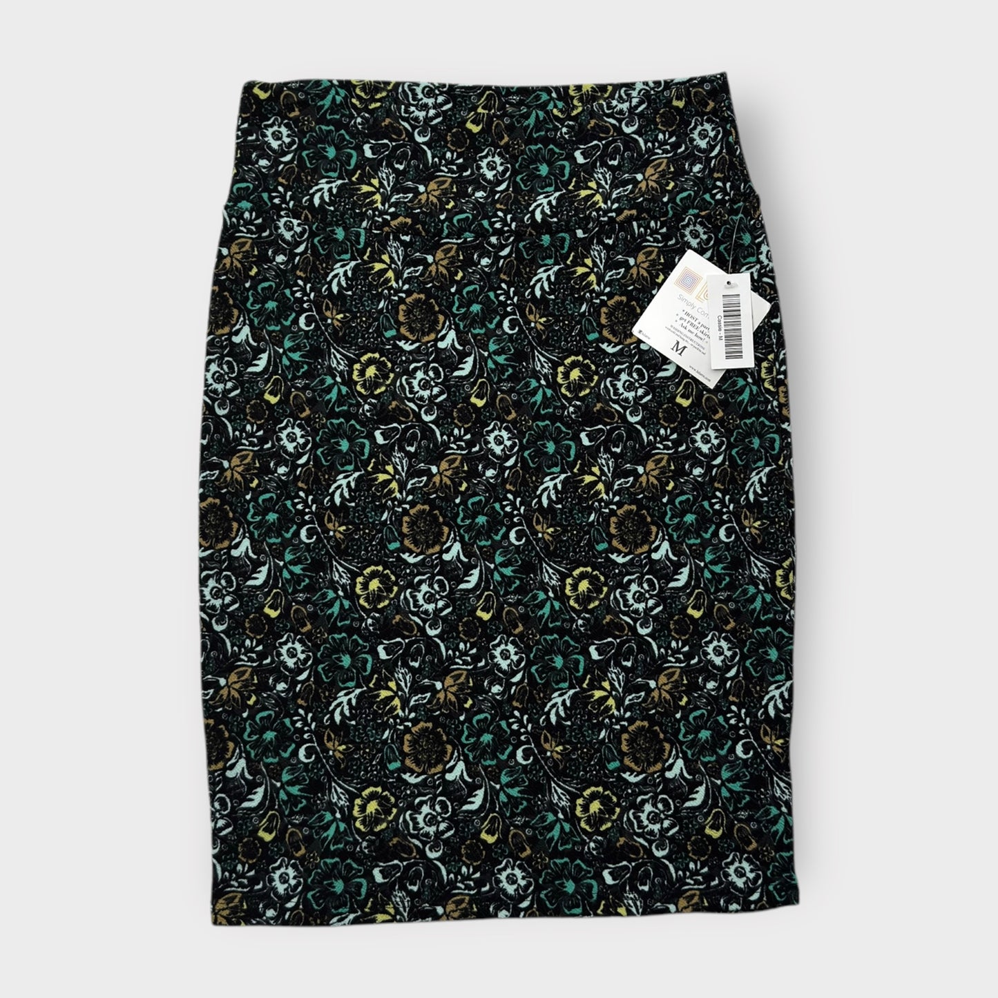 LuLaRoe Cassie Pencil Skirt - Multicolor Delicate Floral Pattern - Size M (8-12) - NWT