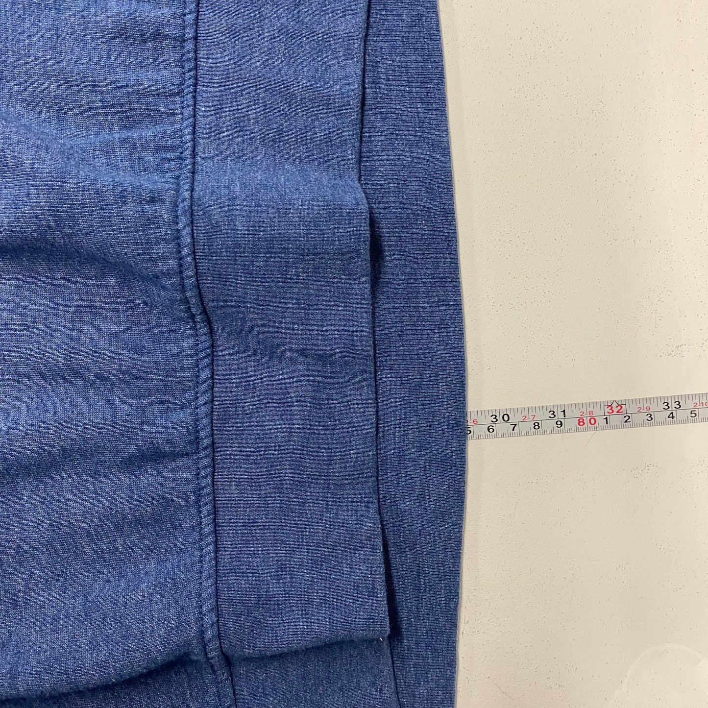 League Brand ‘KANSAS’ Pullover Sweatshirt Size L Blue 1/4 Zip L/s Tri-Blend EUC