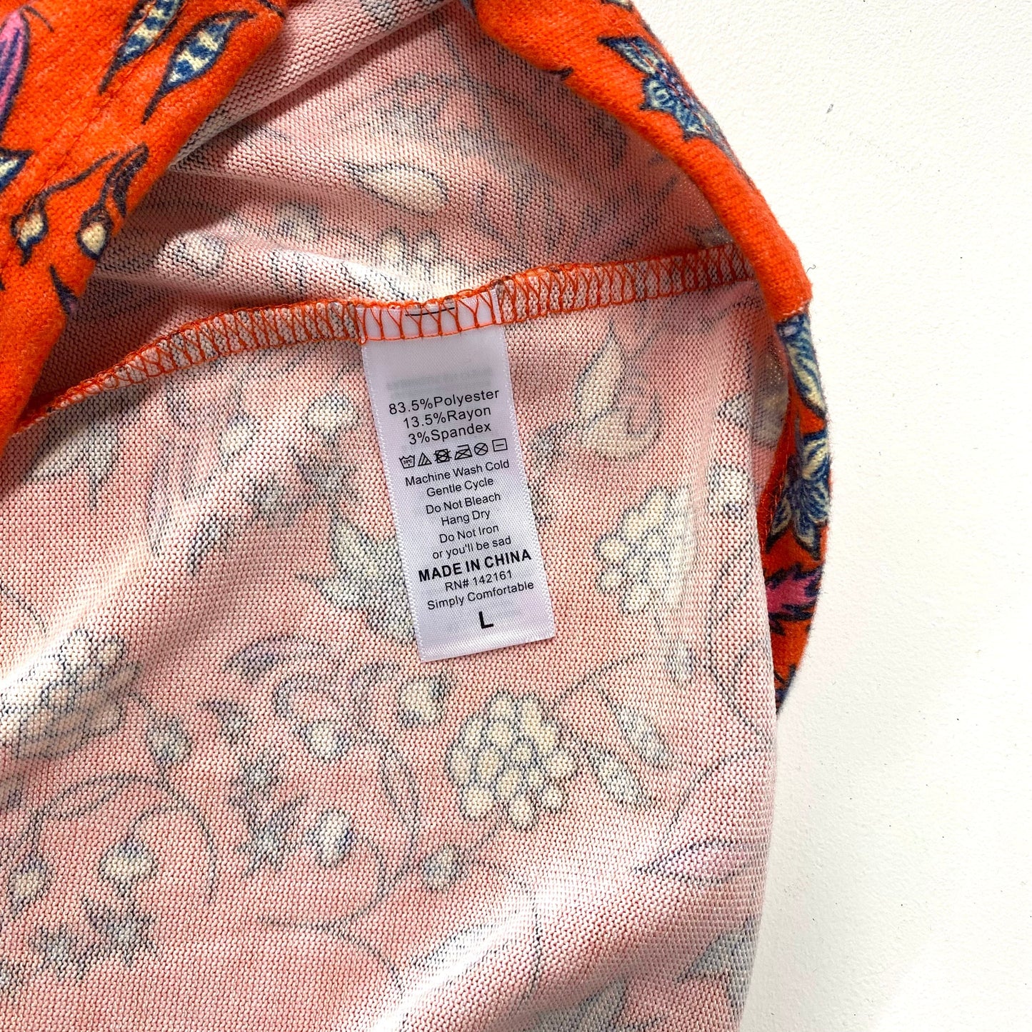 LuLaRoe Sarah Cardigan Sweater | L | Orange Botanical | NWT