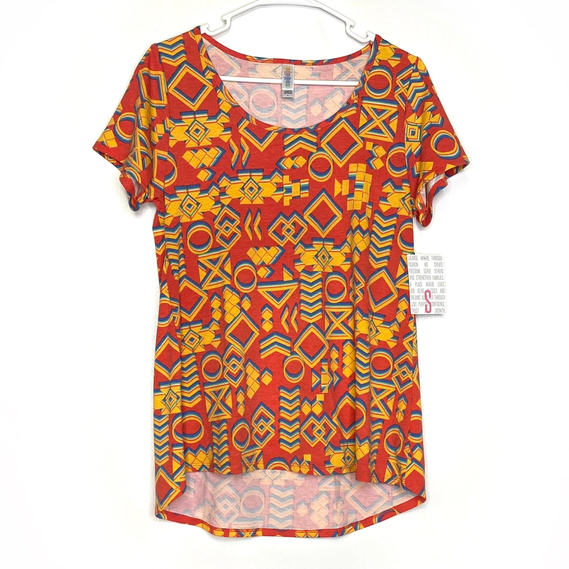 LuLaRoe Womens S Black/Multicolor Classic T Abstract T-Shirt S/s NWT –  Parsimony Shoppes