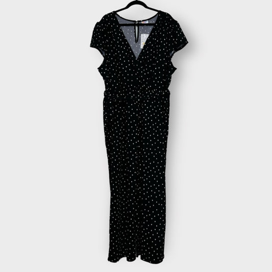 LuLaRoe | KAREN Jumpsuit | 3XL (24-26) | Black/white | Polka Dots | NWT