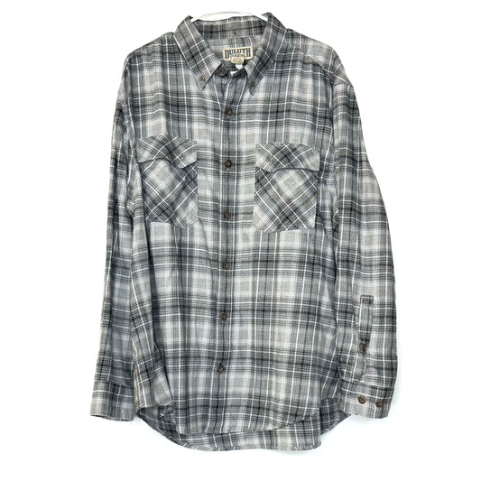 Duluth | Mens Plaid Flannel Work Shirt | Color: Gray | Size: XL | Pre-Owned