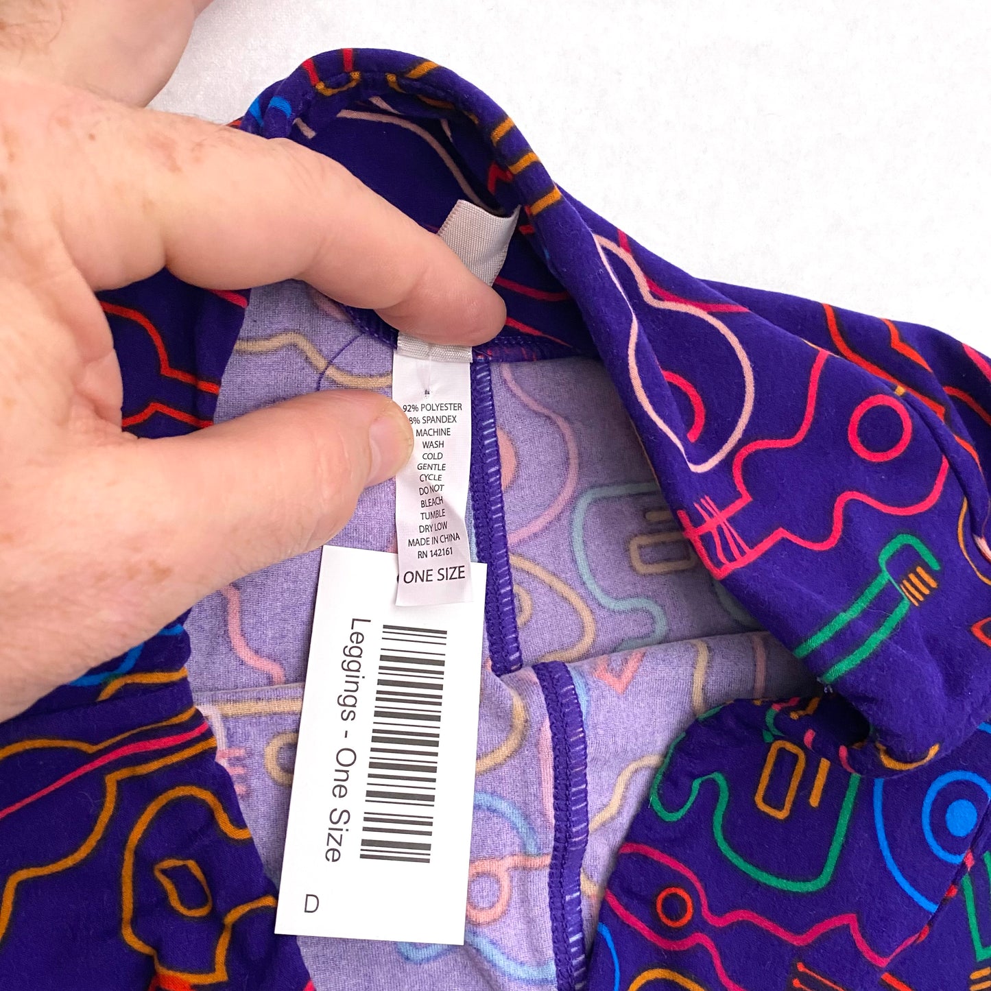 LuLaRoe Leggings | OS (2-10) | Purple Bright Line-Drawn Guitars | Buttery Soft | New