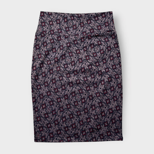 LuLaRoe Cassie Pencil Skirt - Purple Ornate Geometric - Women's S (4-6) - NWT